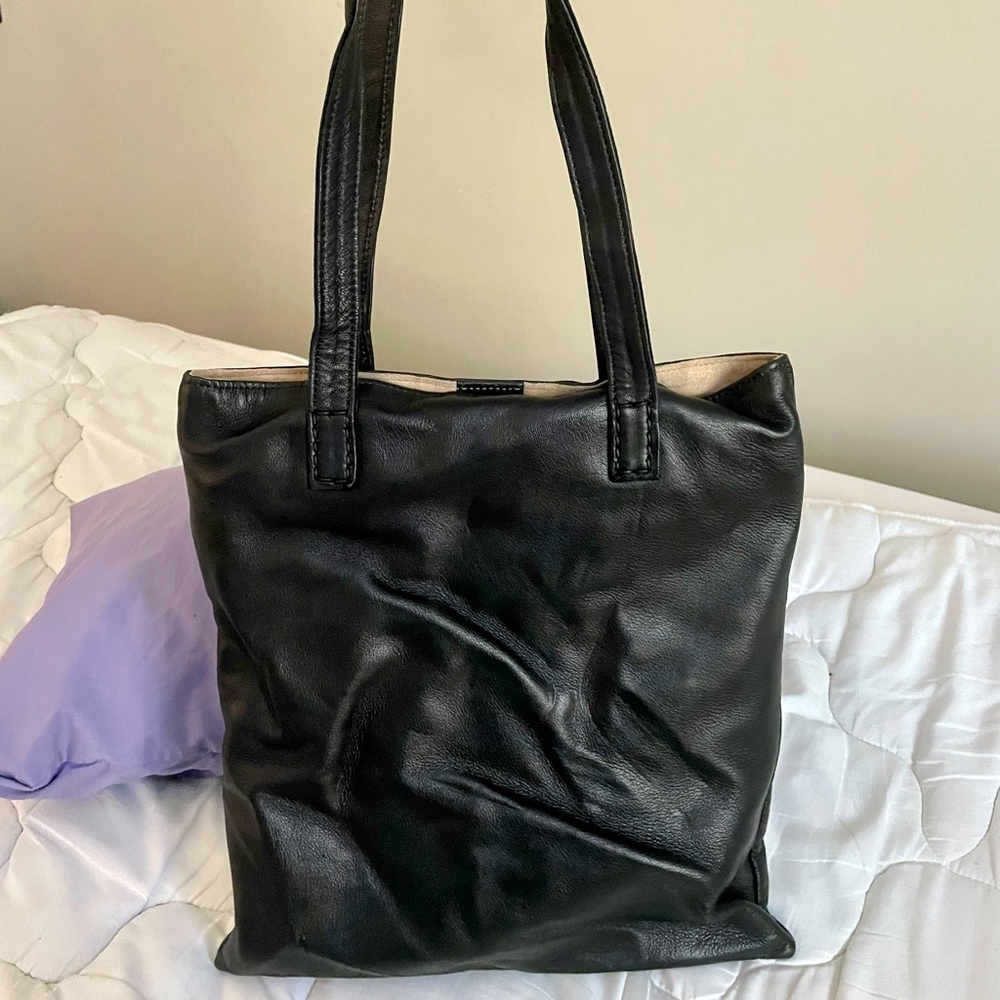 Black Leather Tote | Urban French